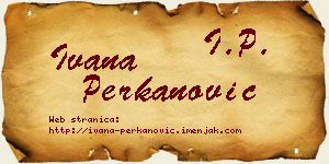 Ivana Perkanović vizit kartica